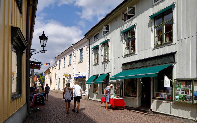 Shopping street in Söderköping